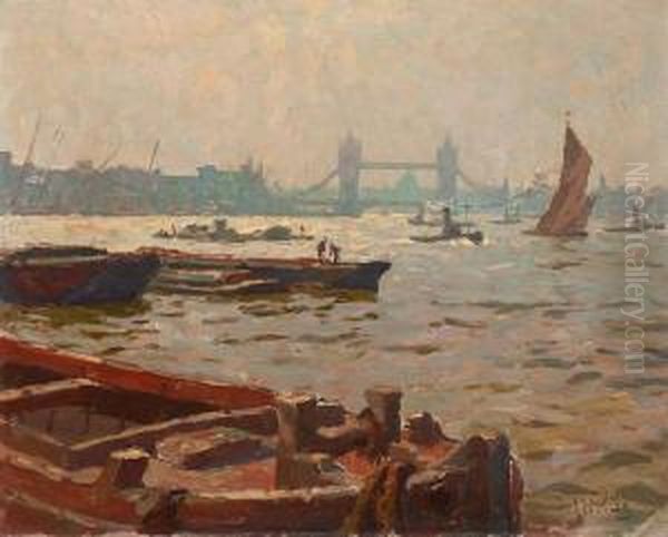 Tower Bridge, London Oil Painting by Hendrik Jan Wolter