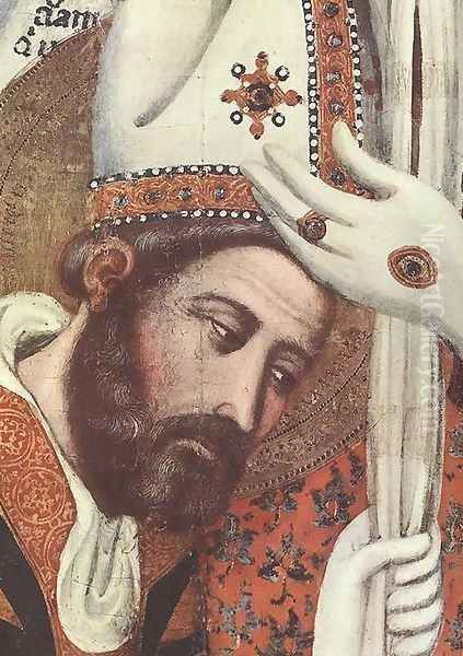 The Consecration Of St Marcus (detail) 1350 Oil Painting by Arnau Bassa