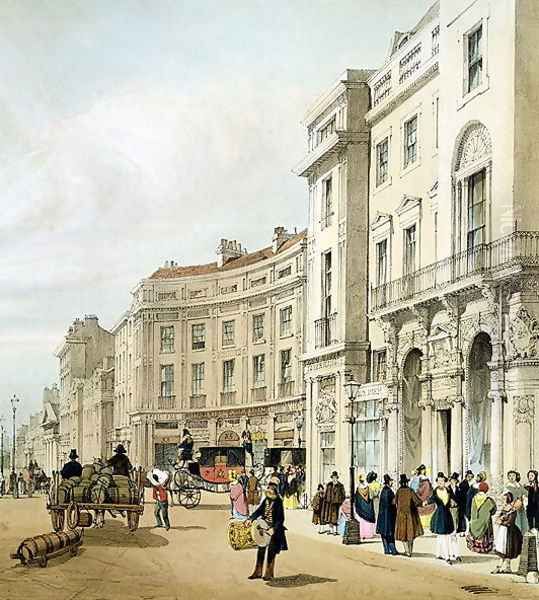 Western side of John Nash's extended Regent Circus Oil Painting by Thomas Shotter Boys