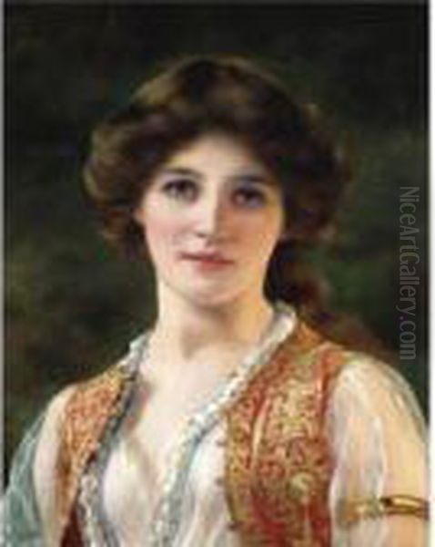 An Eastern Beauty Oil Painting by William Clarke Wontner