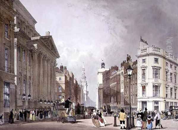 Cheapside and Mansion House, 1842 Oil Painting by Thomas Shotter Boys