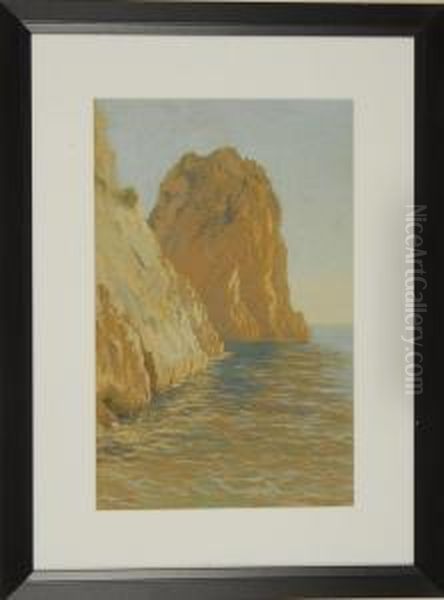 Rocky Roast Off Of Capri Oil Painting by Charles King Wood