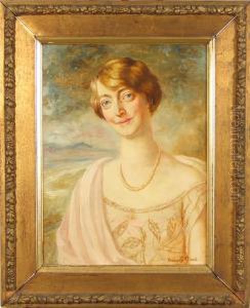 Portrait Of Woman Oil Painting by Eleanor Stuard Wood