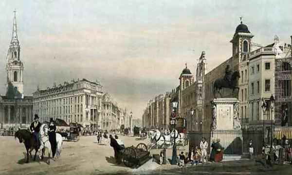 Entry to the Strand from Charing Cross, from 'London As It Is', 1842 Oil Painting by Thomas Shotter Boys