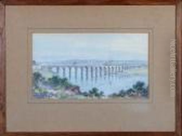 Royal Border Bridge, Berwick by Frank Watson Wood