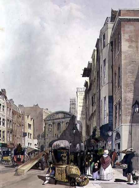 Temple Bar, from the Strand (2), 1842 Oil Painting by Thomas Shotter Boys