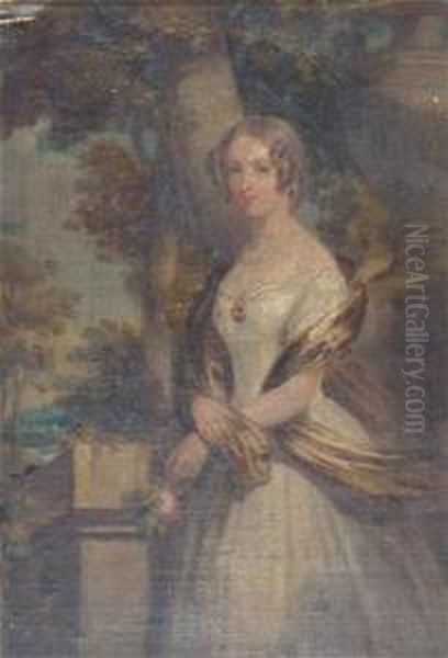 Recollection Of The Portrait Mrs. G. Arkwright Oil Painting by John Wood