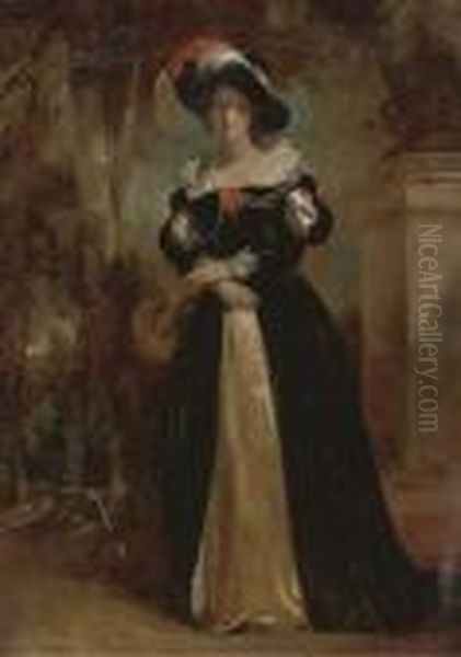 An Elegant Lady Oil Painting by John Wood