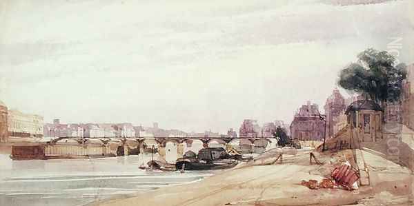 The Pont des Arts, Paris Oil Painting by Thomas Shotter Boys