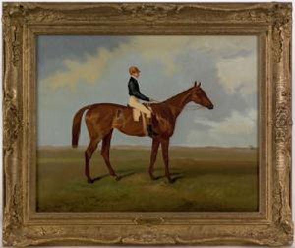 Horse And Jockey Oil Painting by Marshall Wood