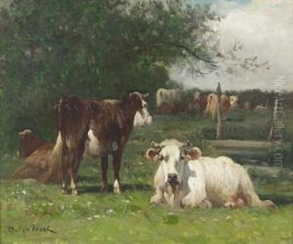 Kuhweide Am Waldrand. Oil Painting by Ogden Wood