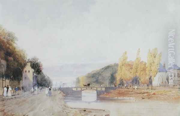 Brussels from the Paris Road, 1831 Oil Painting by Thomas Shotter Boys