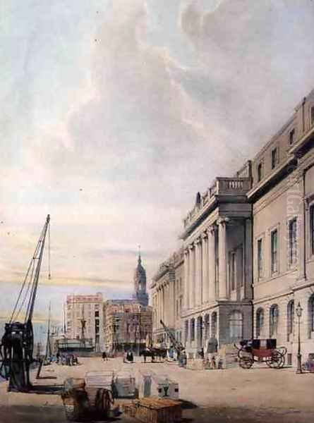 The Custom House, 1842 Oil Painting by Thomas Shotter Boys