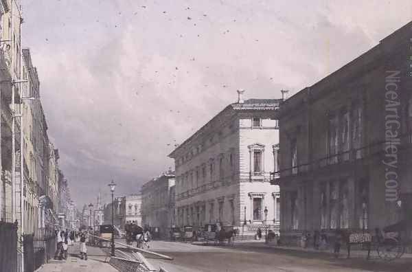 Pall Mall- Club Houses, 1842 Oil Painting by Thomas Shotter Boys