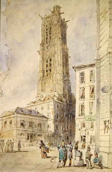 The Tower of St. Jacques, Paris Oil Painting by Thomas Shotter Boys