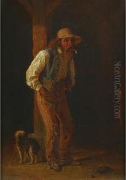 A Poor White Oil Painting by Thomas Waterman Wood