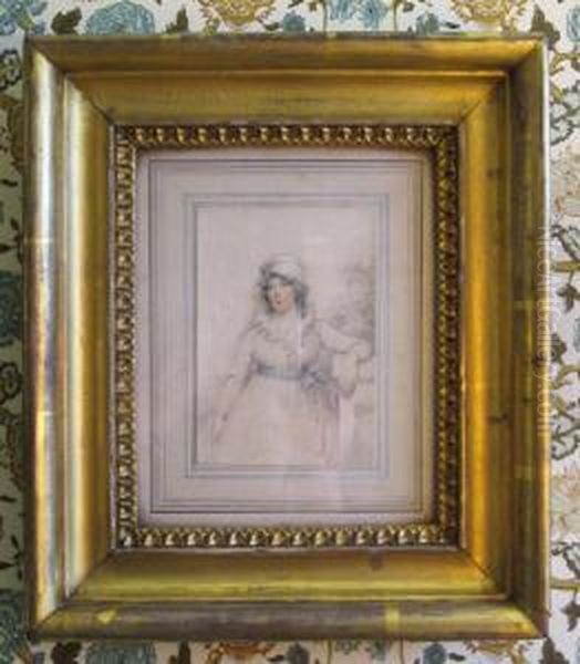 Portrait Of Mrs Fordyce Of Ayton Oil Painting by William Ii Wood