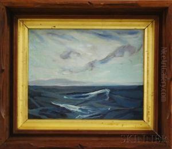 Waves Oil Painting by Charles Herbert Woodbury