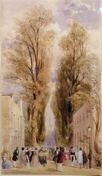 The Old Well Walk, Cheltenham, c.1840 Oil Painting by Thomas Shotter Boys