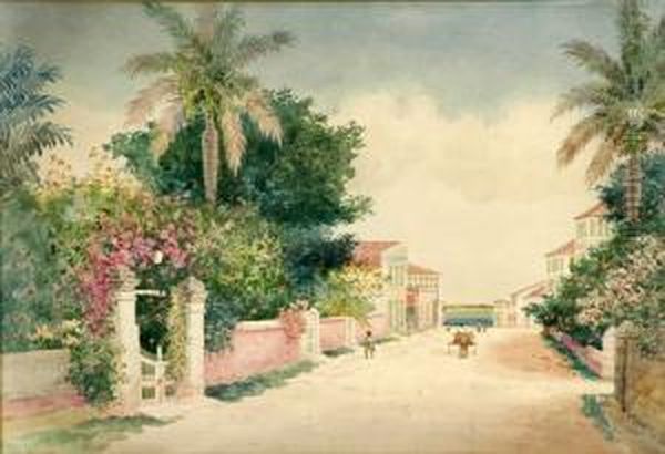 Bermuda Oil Painting by Hartwell Leon Woodcock