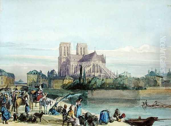 Notre Dame, Paris Oil Painting by Thomas Shotter Boys