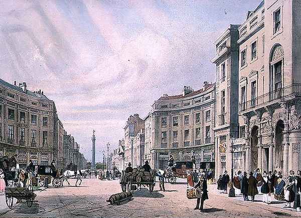 Oxford Circus, 1842 Oil Painting by Thomas Shotter Boys