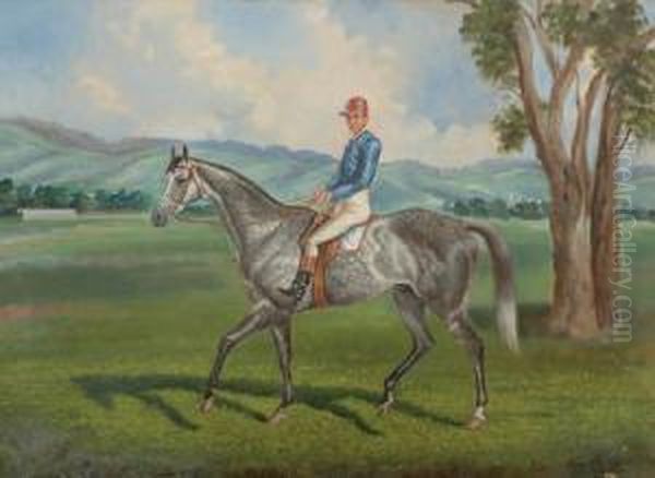 Jockey Mounted On Dappled Gray Oil Painting by Edwin Woodhouse