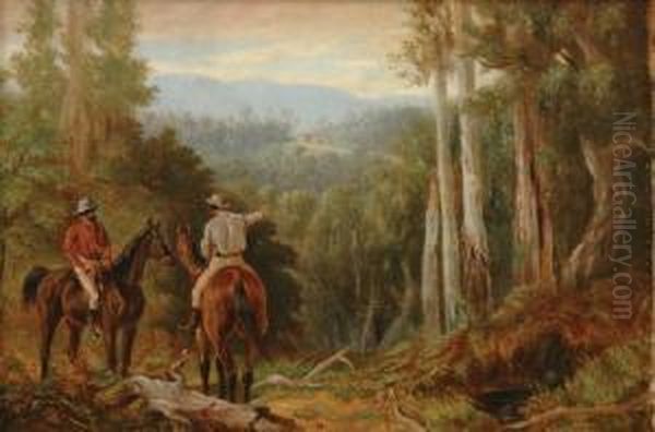 The Bushrangers Oil Painting by Frederick, Woodhouse Snr.