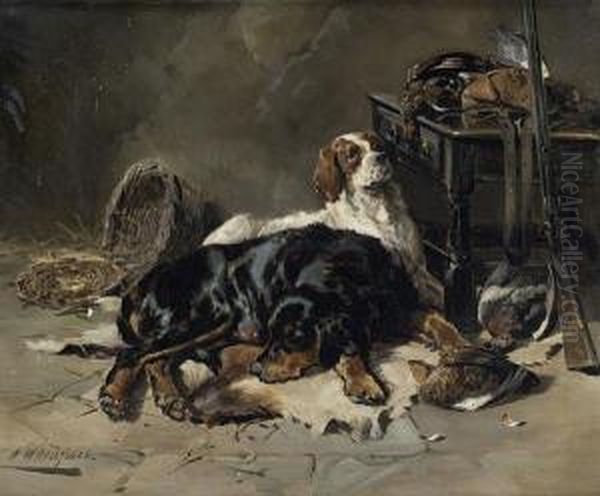 After The Shoot Oil Painting by William Arnold Woodhouse