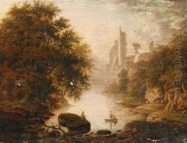 Roslin Castle, Scotland Oil Painting by Robert, Reverend Woodley-Brown