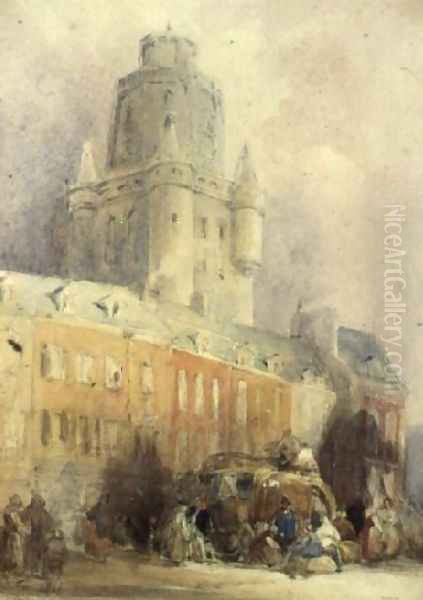 The Belfry at Boulogne Oil Painting by Thomas Shotter Boys