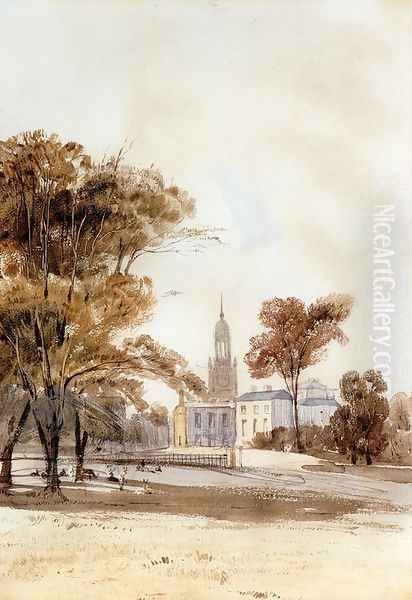 St Alphage Church From The Park, Greenwich Oil Painting by Thomas Shotter Boys