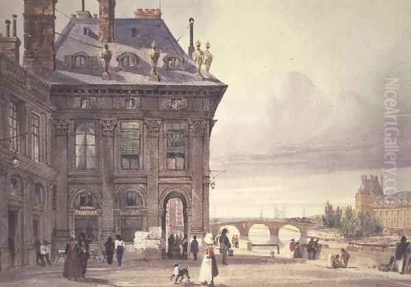 The Pont Royal and the Tuileries seen from the Institut, Paris Oil Painting by Thomas Shotter Boys