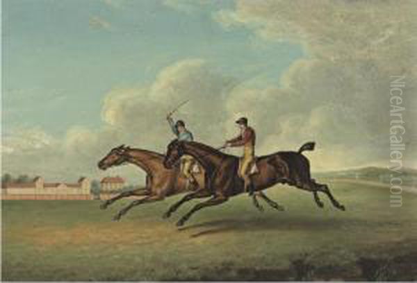 A Race At Bush Hill Oil Painting by John Archibald Woodside Sr.