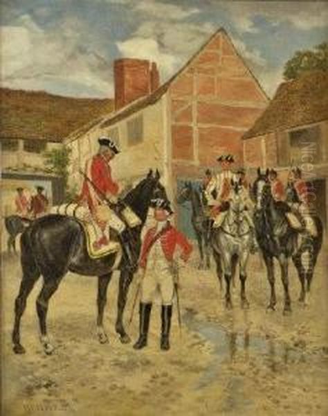 Leaving The Billet; The Advance Guard Oil Painting by Richard Caton I Woodville