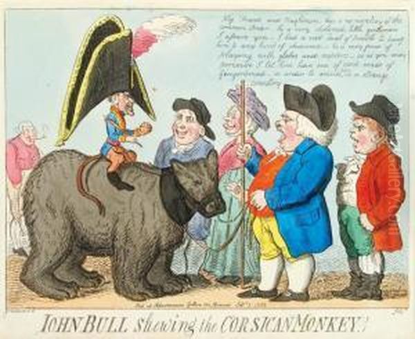 John Bull Shewing The Corsican Monkey Oil Painting by George Moutard Woodward