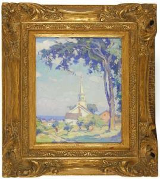 A Church By The Sea Oil Painting by Mabel May Woodward