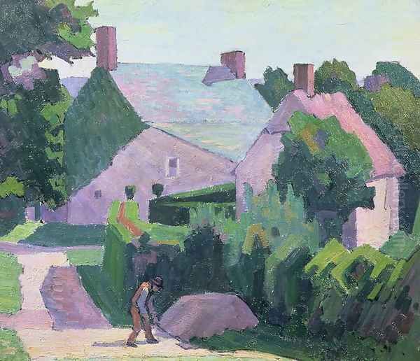 Dunn's Cottage Oil Painting by Robert Polhill Bevan