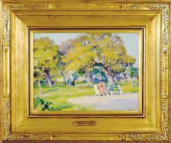 Battery Park, Charleston Oil Painting by Mabel May Woodward