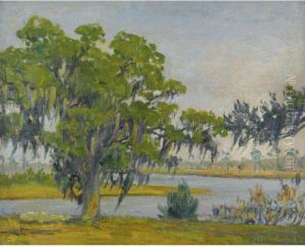 Biloxi River Oil Painting by William Woodward