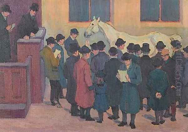 Under the Hammer (2) Oil Painting by Robert Polhill Bevan