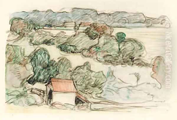 Near Applehayes, Somerset Oil Painting by Robert Polhill Bevan