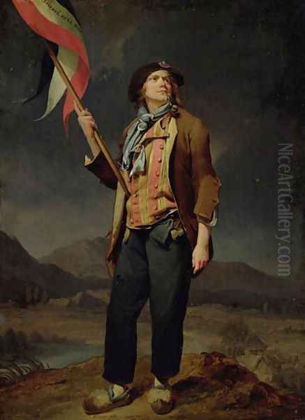 The Singer Chenard, as a Sans-Culotte, 1792 Oil Painting by Louis Leopold Boilly