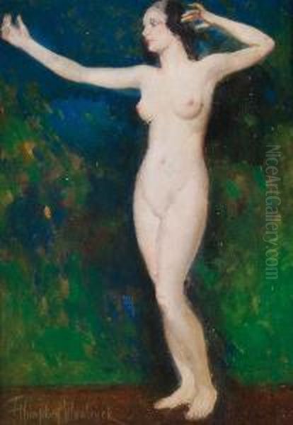 Female Nude Oil Painting by Francis Humphry Woolrych