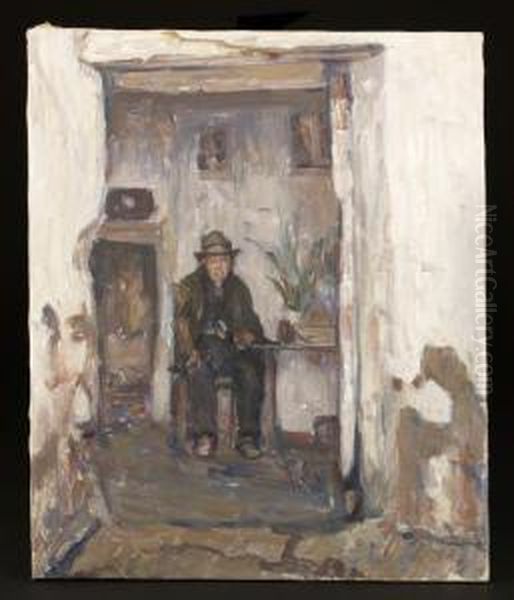 The Shopkeeper Oil Painting by Albert Worcester