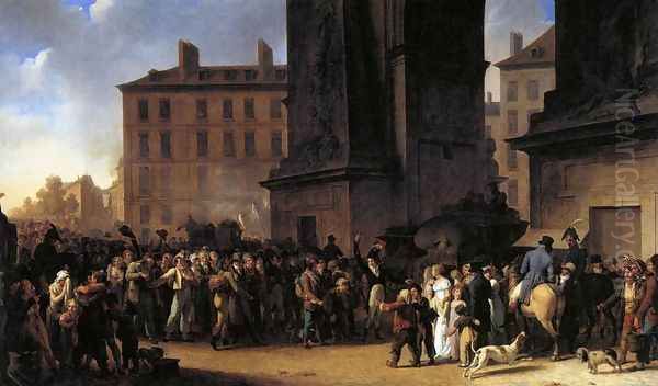 Departure of the Conscripts in 1807, 1808 Oil Painting by Louis Leopold Boilly