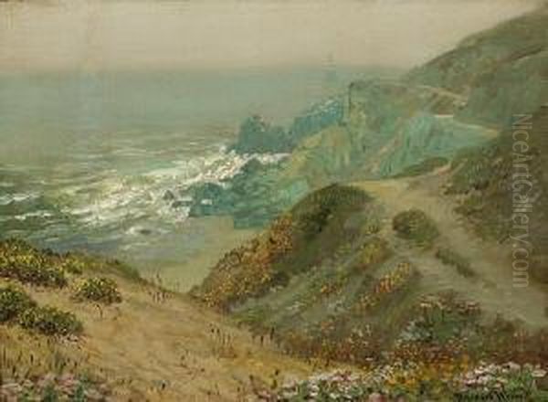 Coastal View Oil Painting by Theodore Wores