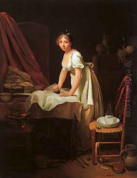 Young Woman Ironing Oil Painting by Louis Leopold Boilly