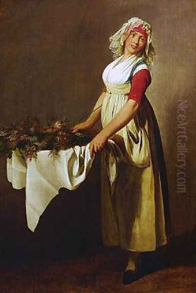 La Bouquetiere Oil Painting by Louis Leopold Boilly