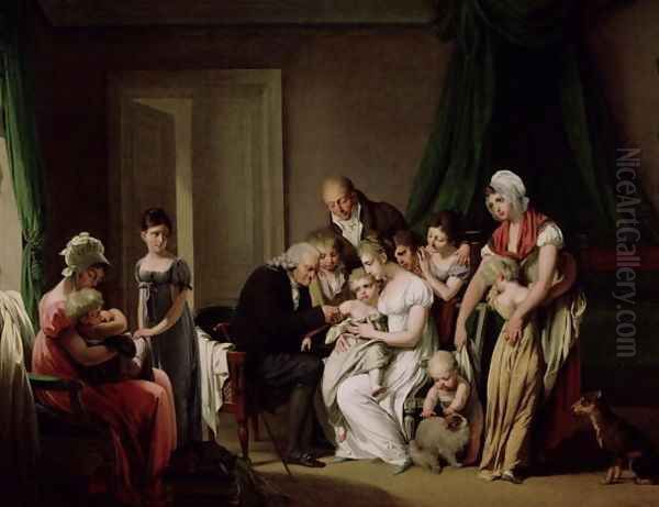 The Vaccination Oil Painting by Louis Leopold Boilly